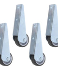 Four Piece Heavy Duty Sliding Door Track Rollers With Solid Steel Core And Premium Rubber Wheels for silent glide setup.