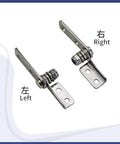 Angled view of pair of 304 stainless steel damping hinges with adjustable torque 0.4 N·m (left and right)