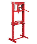 12 Ton Hydraulic Shop Press With Adjustable H-Frame, red heavy-duty garage press for auto and metalworking