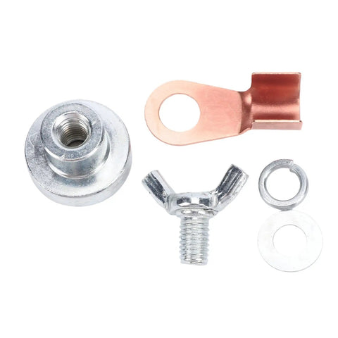Ultimate Magnetic Welding Ground Clamp For Quick Setup On Any Metal Surface With Strong Stable Hold And Secure Grounding For Mig Stick Welding Plus Portable Design Perfect For Your Workshop Or Garage Small Size parts including metal connectors and screws.