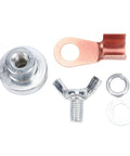 Huge Upgrade Your Welding Game With Quick Setup Magnetic Grounding Clamp featuring metal connectors and fasteners for welding setups.