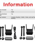 Image of Rear Leaf Spring Shackle Kit 722018 Left Rear Right Rear Pair For Ford Excursion F250 F350 Super Duty F450 Trucks with bushings and bolts visible.