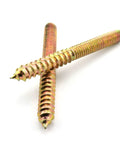 Hardcore 5/16-18 X 3 Inch Hanger Bolts 8 Pack Zinc Plated Steel double-ended lag screws for furniture assembly and DIY.