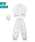 Snag This Kickass ESD Anti Static Lab Coat With Protective Hood And Secure Cuff Design Premium Conductive Polyblend Workwear Uniform Built Different For Tech And Industrial Crews, XL set including coat, pants, and hat.