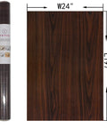 Walnut Wood Grain Vinyl Wallpaper Peel And Stick Dark Brown Thick Texture Adhesive Contact Paper, Roll with Dimensions 24 x 197 Inch