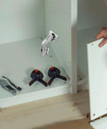 Installation of heavy duty stainless steel concealed cabinet door hinges 4 pack, 135 degree swing, no tool install for furniture cabinets.