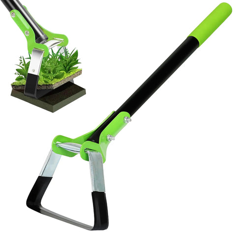 Action Stirrup Hoe With Ergonomic Handle For Weeding And Planting, Sowing Seeds And Making Furrows, durable rust-resistant steel, close-up