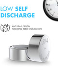 10 Pack Of Lr44 Button Cell Batteries 1.5 Volt Ag13 Equivalents For Watches Laser Pointers And Small Electronics That Bring Dope Runtime To Your Everyday Carry Gadgets Today, showing LR44 battery with low self-discharge and anti-leak design.