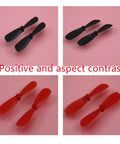Replacement Mini Quadcopter Propeller Set With 20 Props For Small And Medium Drones Including 35mm 37mm 42mm 46mm Blades 0.8mm Shaft Individually Packaged Red 46mm Variant Easy Swap For UAVs, black and red propellers displayed.