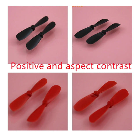 Replacement Mini Quadcopter Propeller Set With 20 Props For Small And Medium Drones Including 35mm 37mm 42mm 46mm Blades 0.8mm Shaft Individually Packaged Red 46mm Variant Easy Swap For UAVs, black and red propellers displayed.