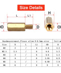 Brass Hex Standoff Assortment Kit for M2 to M6 Male and Female PCB Spacers with Brass and 304 Stainless Options Solid Electronics Mounting Gear for DIY Projects and Pro Builds, size chart