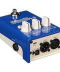 Blue vocal harmony pedal with knobs and input/output ports, ideal for live performances and studio sessions. Easy controls visible.