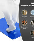 Person stepping on Top Shelf Sticky Floor Mats At 24 By 36 Inches With Five Packs Providing Straight Up Dust Control And Quick Peel Sheets That Knock The Grit Right Out Whenever You Need It.