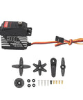 Heavy Duty Digital Servo With Killer Torque And Full Metal Gears built tough for RC crawlers, includes accessories, 20kg torque.