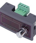 DC0-10V 4-20mA Generator Module with dual LED display, precise ampere and voltage readout, back calibration pots, shown in gray case.