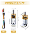 Product dimensions of Two Pack 500 RPM Micro Gear Motors With Encoder Six Volt N20 Gearbox High Torque Reduction Motors.