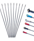 10 Pack M2 Pushrod Connectors 304 Stainless Steel Rod Linkage For RC Models Airplane Helicopter Boat Car DIY Parts Built To Last And Smooth Threaded Double End 0.4 Inch Per End, showing rods and connectors.