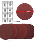 20pcs 150mm Hook Loop Sanding Discs featuring strong self-adhesive backing for rust removal and polishing on various surfaces.