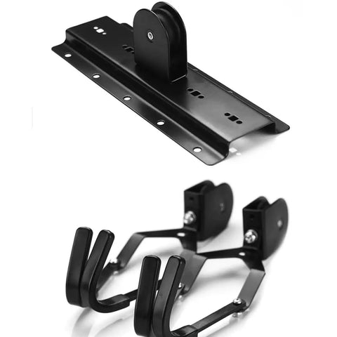 Beefy Heavy Duty Ceiling Hoist And Pulley System For Garage Storage 60kg Capacity Overhead Bike Rack And Kayak Lift Steel Parts