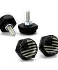 4 Piece Patriotic American Flag License Plate Bolt Kit With Hex Nuts Anti Rust Theft Resistant Frame Fasteners Universal Mount