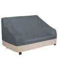 Beefy Weatherproof Outdoor Loveseat Cover for 82.5 Inch Wide Sofa Up to 38 Inch Deep and 38.25 Inch High in gray atmosphere