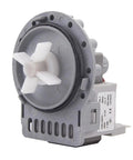 Heavy Duty Washing Machine Drain Pump Replacement For Fully Automatic Washers Durable Plastic Pump Assembly With High Flow And Quick Drain No Fuss Laundry Upgrades grey plastic drain pump, front view