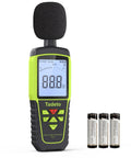 Portable Decibel Meter With 30 To 130 dB Range, 5 Measurement Modes, Backlit LCD Display, and batteries