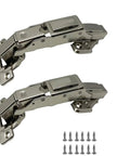 Two Pack 165 Degree Hydraulic Cabinet Hinges Detachable Corner Door Damper Soft Close Quiet For Kitchen Cabinets Full Overlay