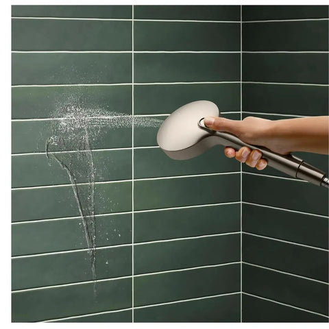 Next Level Three In One Shower System With Big Rain Head And Smooth Handheld Glide Rail Crisp Brushed Nickel Finish Five Custom Spray Modes High Efficiency 1 75 Gpm Flow For Modern Homes