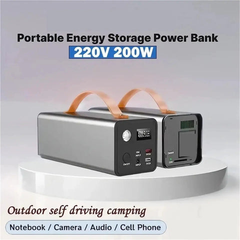 Rugged Portable Power Station With 200W Output For Trail Camping And Emergency Prep Multiple Usb Ports fast charge portable energy storage bank