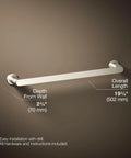 Avid 18 Inch Towel Bar In Vibrant Brushed Nickel Dope Modern Bath Hardware With Clean Lines Solid Wall Mount Easy Install Durable