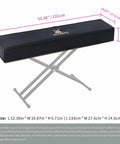 Piano Keyboard Dust Cover With Music Stand And Zipper Opening fitted on Yamaha keyboard with dimensions and stand