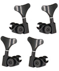 Level Up Your Rig With Premium Alloy Bass Guitar Tuner Machines And Precision Peg Keys Designed For Smooth Shifting And Lock Tight Performance In Rock Session Or Studio Setup With Reliable 14L14R Mounting For Quick Installation. Black alloy bass guitar tuner machines, 4-piece set, 14L14R