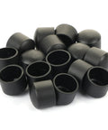 Pack Of 16 Soft Black Foosball End Caps For 15.8mm Rods, Universal Safety End Caps For Standard Foosball Tables, Easy Install Replacement Parts, Durable Plastic Table Accessories, black plastic caps