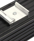 PTC Cabinet Heater For Enclosures And Air Heating Units, 75W Electric Thermostatic Heater, black metal mounting frame closeup