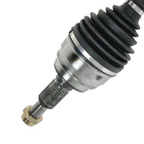 Beefed-Up Front CV Axle Assembly For 07-20 Cadillac Escalade Escalade ESV 07-13 Chevrolet Avalanche with neoprene boots close-up
