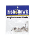 Two Pack Double Snap Swivel For Connecting Downrigger Ball To Probe Versatile Fishing Trolling Gear Built Tough For Boats And Downriggers Keeps Lines Safe And Snag Free In Freshwater Or Saltwater, FishHawk replacement parts in package