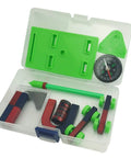 Open kit showing Junior Science Magnet Set For Hands On STEM Experiments With Bar Ring Horseshoe Compass Magnets And Accessories