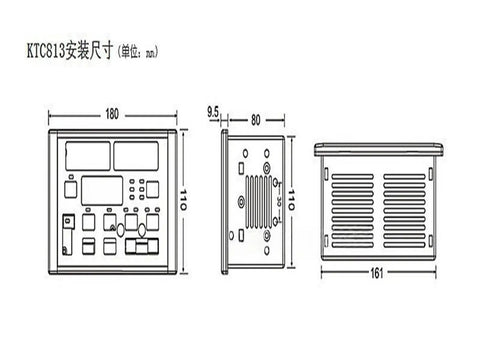 Technical drawing of Tension And Edge Guide Controller With Manual Tension Adjustment For Web Guiding Systems Built For Heavy Duty Pro Grade Industrial Use And Easy Plug And Play Setup In Automated Lines showing dimensions.