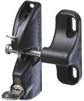 LokkLatch Keyed Gate Latch With Adjustable Fit For Wood Metal And Vinyl Gates, Black Weather Resistant Polymer Construction