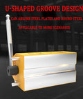 Tough As Nails Permanent Magnetic Lifter With Safety Tilt Release Slide showing U-shaped groove design for steel plates.
