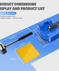 Dimensions and components of the Dual-Side Floor Gap Fixer Tool Set With Vacuum Suction And Grip Pads, Pro Grade 2-Piece Repair Kit for floors.