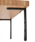Hella Sturdy Thickened Black Steel L Shaped Corner Braces Heavy Duty 90 Degree Right Angle Shelf Supports for shelving projects.