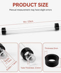 9 Inch Steam Boiler Sight Glass Tube Clear Water Level Gauge Replacement For Boilers with 2 high-temp rubber washers, size details