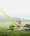 Hand Push Garden Seeder With Metal Precision Hopper Walk Behind Row Crop Planter Manual Roller Seeding For Even Spacing