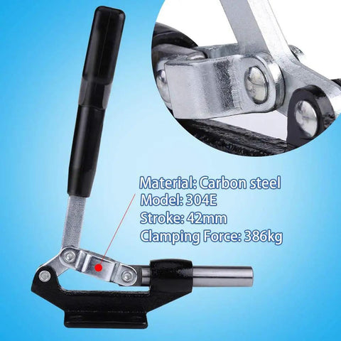 Rock Solid Carbon Steel Heat Press Handle Replacement Fixture with Quick Clamping Lever Strong 386kg Grip, model 304E