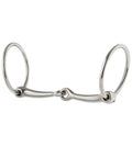 All Purpose Ring Snaffle Bit With 5 Inch Mouth And Two And A Half Inch Rings Nickel Plated Malleable Iron, side view