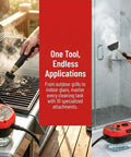 No Sweat Heavy Duty 2500W High Pressure Steam Cleaner For Car Engine Detailing And House Chores With Six Adjustable Heat Levels Portable Multi Surface Steam Workhorse For Kitchen Bathroom And Wheels In Red cleaning grill and shower.