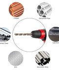 Cobalt Drill Bits Set 13Pcs M35 HSS Jobber Bits For Hard Metal And More 1.5 To 6.5Mm Fits Most Power Drills Beefy Steel Case in use