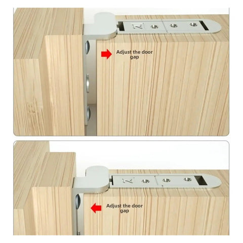 Image showing 3D Adjustable Concealed Hinge For Heavy Wooden Doors with hidden door hardware adjustment in action.
